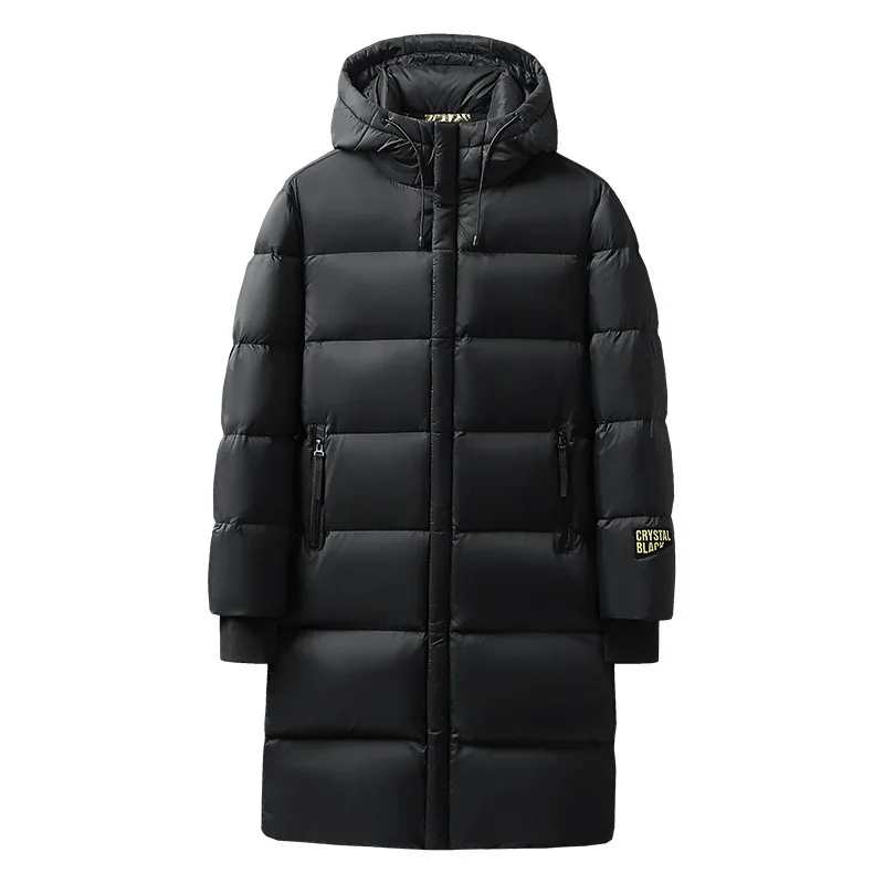 

Thickened Warm Long Down Jacket Coat Men's Hooded Waterproof Winter Jacket Male Black Gold Puffer Jacket Casual Windproof Parkas
