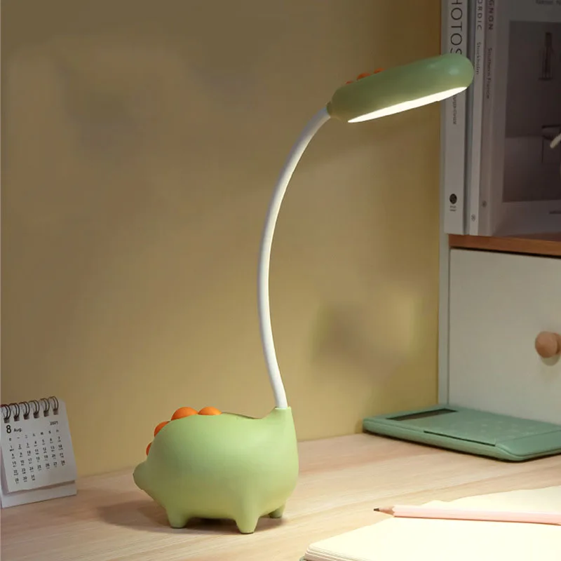 

Cartoon Art Deco Dinosaur Desk Lamp For Study Special Eye Protection Lamp Desk Led Rechargeable Desk Lamp Bedroom Bedside Lamp