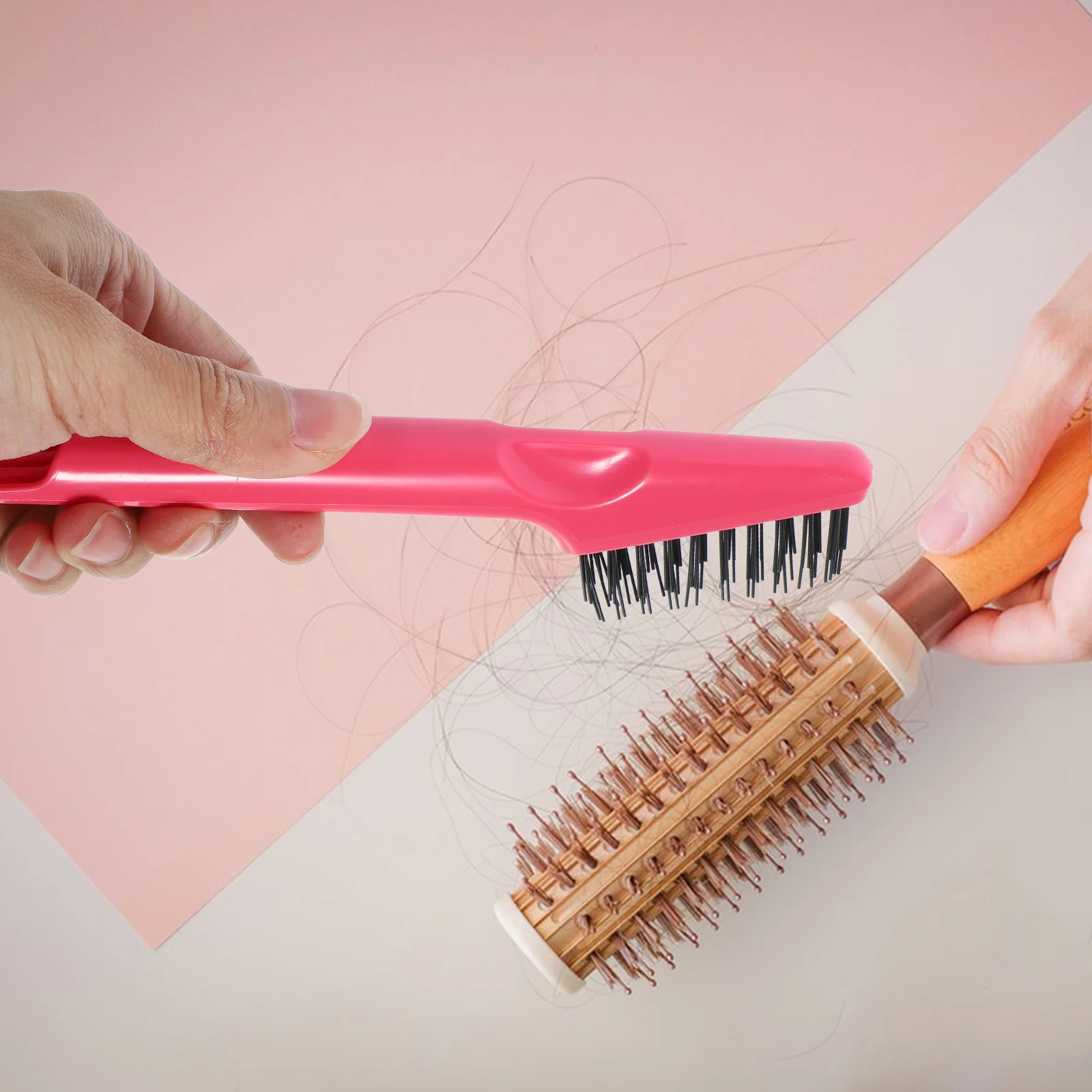 

Ergonomic Brush Cleaner Tool Comb Hair Removal Salon Home Supplies Lightweight Slim Design Easy Carry Smooth Surface Durable