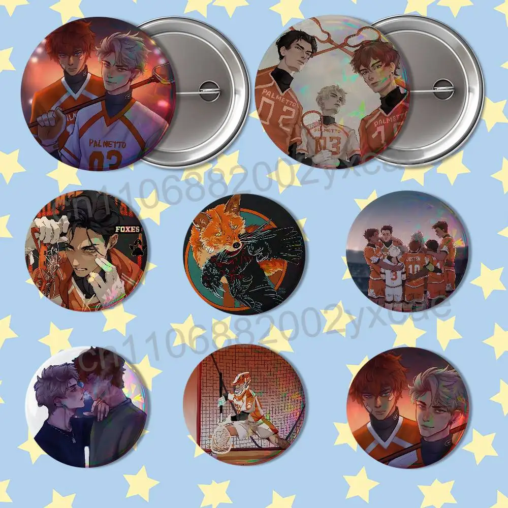 AFTG Novel Neil Josten Foxhole Court Round Exquisite Badge Brooches Creative Pins For Clothes Hat Backpack Gift Accessories