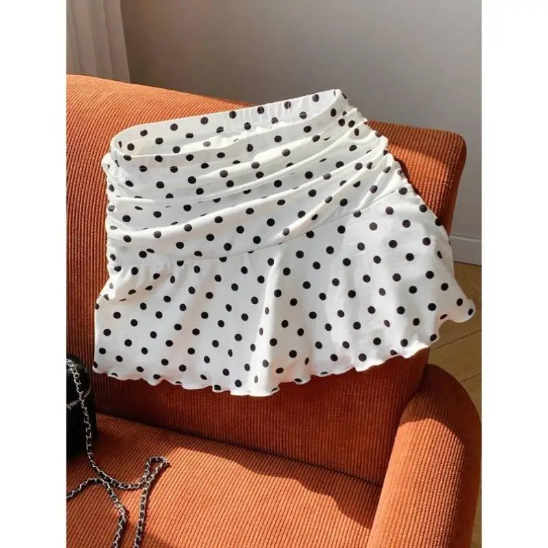 

Cross-Border Bots Polka Dot A-Line Skirt Spring Vintage Sle Ciwalk Polyester Fiber ort Skirts for Men