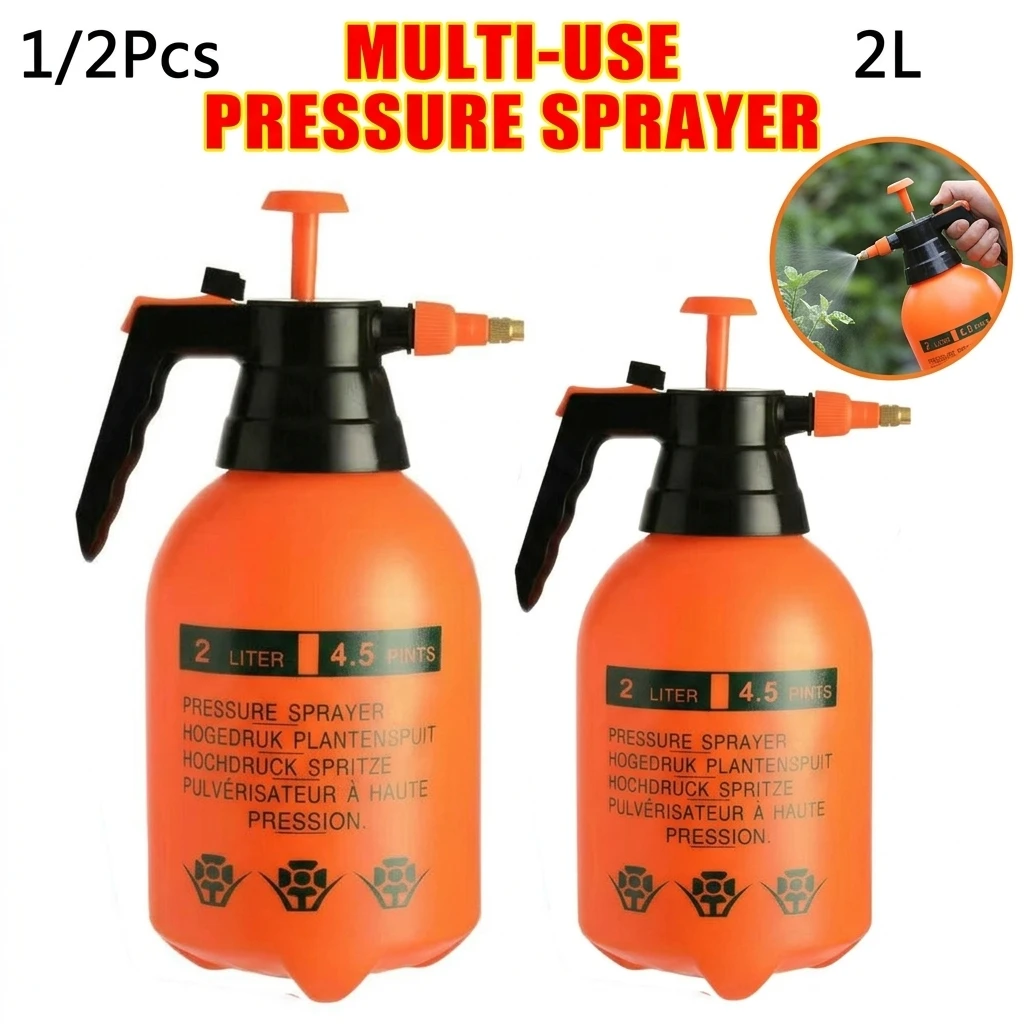 1/2Pcs Summer Car Washing Pressure Spray Pot Auto Clean Pump Sprayer Pressurized Spray Bottle Gardening Tools