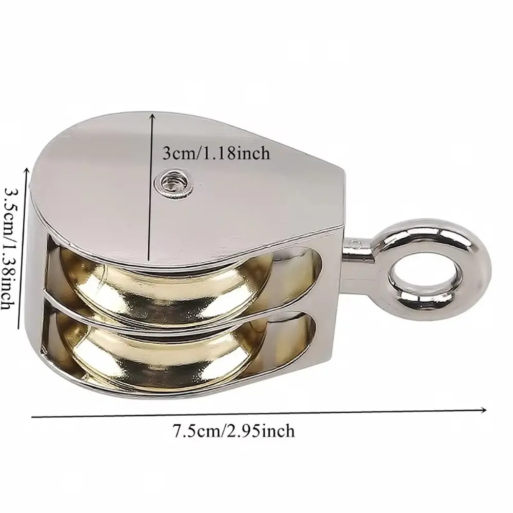 

1 шт. новый фиксированный шкив 36/52/75 мм, одинарные/двойные колеса, шкив-мессенджер из цинкового сплава, мини-металлический шкив, подъемные снасти