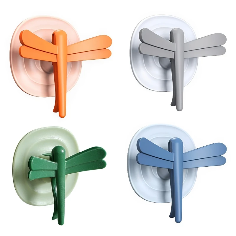 

Multifunctional Dragonfly Hook Strong Load Bearing Towel Bag Hook Hanging Organizer for Home Office Dorm Punch Free Hook