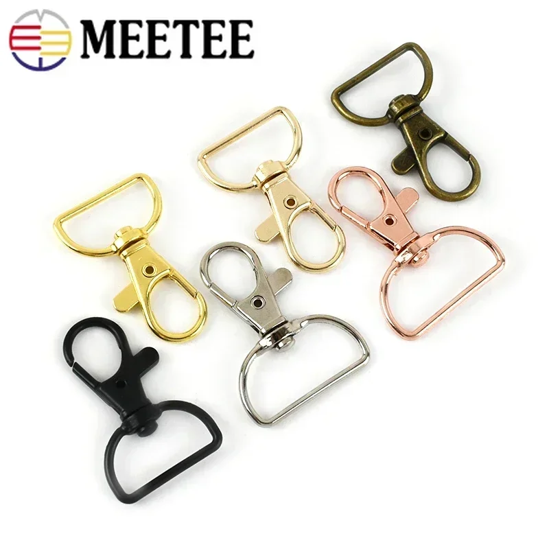 20/50Pcs 20/25mm Metal Lobster Buckles Snap Clip Clasps Swivel Trigger Carabiner Hooks Bag Webbing Strap Clothes DIY Accessories