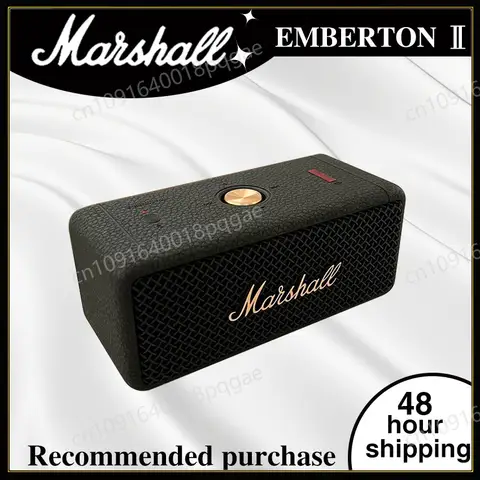 MARSHALL EMBERTON II 무선 블루투스 스피커 방수 강력한 스테레오베이스 사운드 야외 서브 우퍼 휴대용 스피커