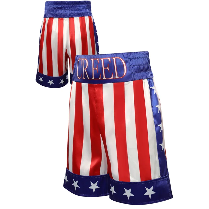 Adonis Creed Cosplay Boxing Shorts Men Costume Movie Creed III Roleplay Fantasia Male Disguise Fancy Dress Role Playing Fashion