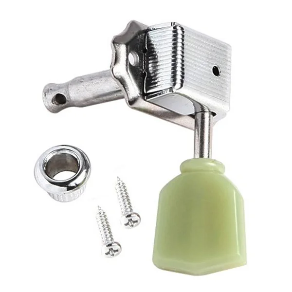 

6Pcs Electric Guitar Tuner Deluxe Chrome Plated Steel Machine Heads Heavy Duty Easy Installation Long Time Use