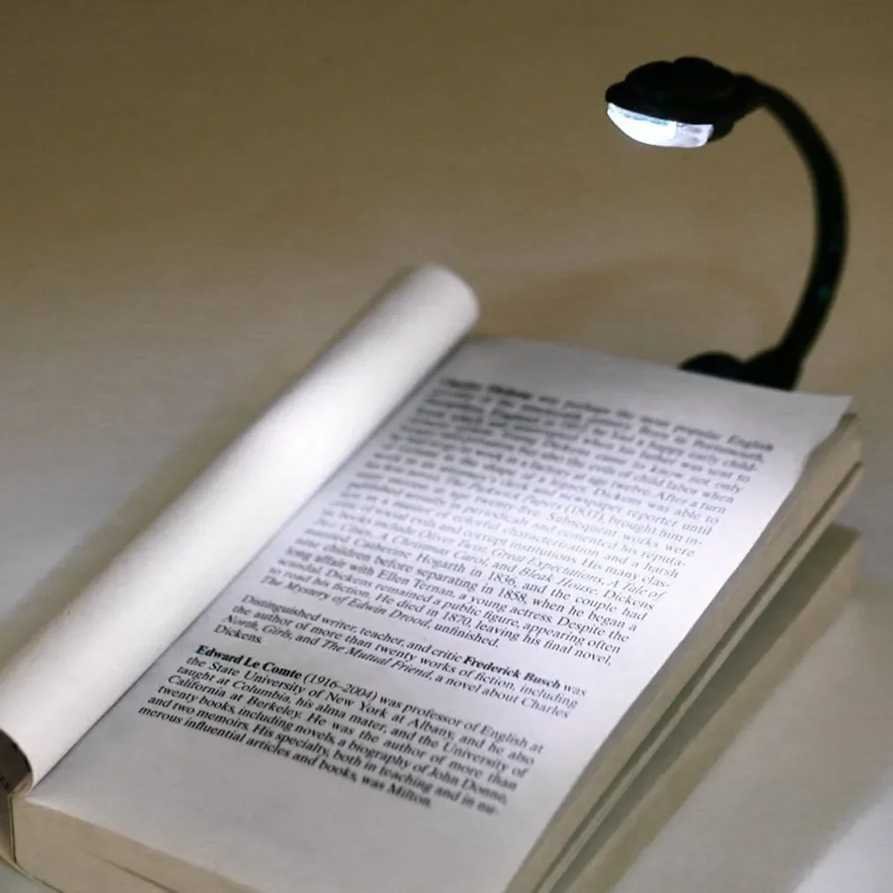 Mini Clip-on Reading Light  Books Reading Light Mini Led Clip Book Light Mini Reading Light Booklight Led Table Battery