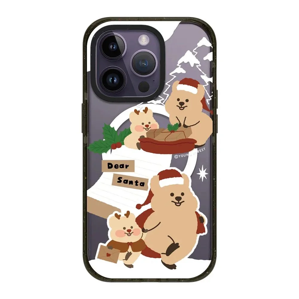 

MagSafe Acrylic Christmas Cartoon Bear Phone Case Cover for IPhone 11 12 13 14 15 Pro Max Case for IPhone 15 Pro Max