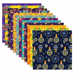 24pcs Indian Diwali DIY Craft Paper Party Gifts Decorative Packing Craft Wrapping Papers 30*30cm