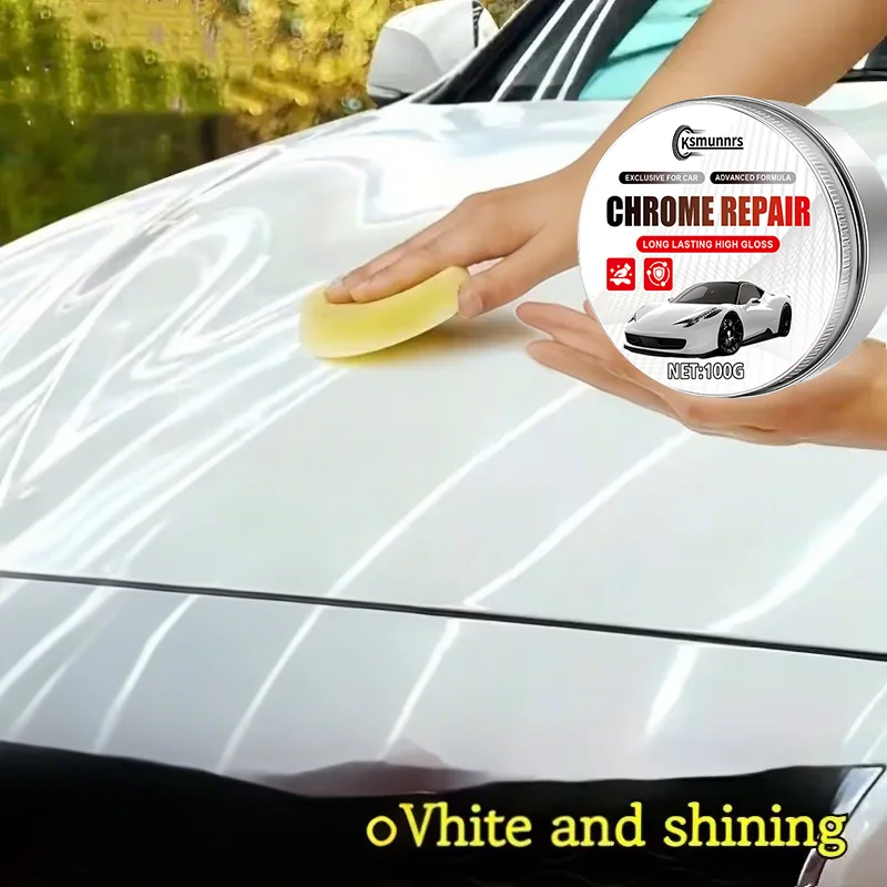 Special White Car Wax, White Paint Polishing & Refurbishing Wax, Crystal Coating Waterproof Care Wax for Paint Protection