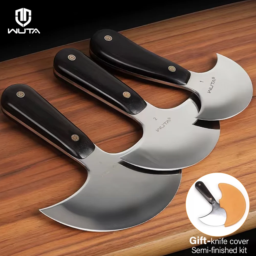 

WUTA Professional Leather Knife Ultra Sharp Round Head Craft Skiving Cutting Tools DIY Handmade Thin Cutter Senior Leather Tools