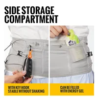 WRELS Waist Bag Invisible Elastic Running Belt Multi-Function Fanny Pack Waterproof Close-Fitting Marathon Waist Belt Bag 4