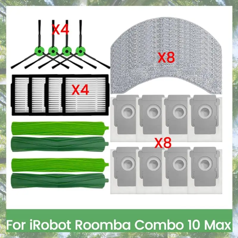 

L73A 2025-основная щетка, фильтр, тканевый мешок для пыли для Irobot Roomba Combo 10 Max, детали для пылесоса, эффективные аксессуары для чистки