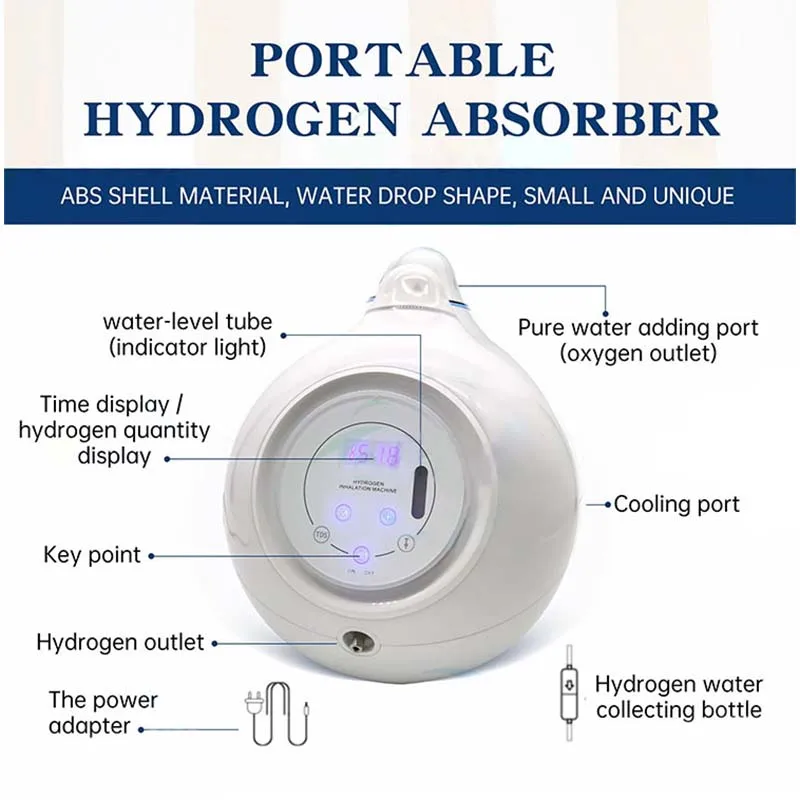 Durable Hydrogen Gas Breathing Inhalation Machine Imported Proton Membrane Multi-Scenario 150ML Hydrogen  Inhaler Generator