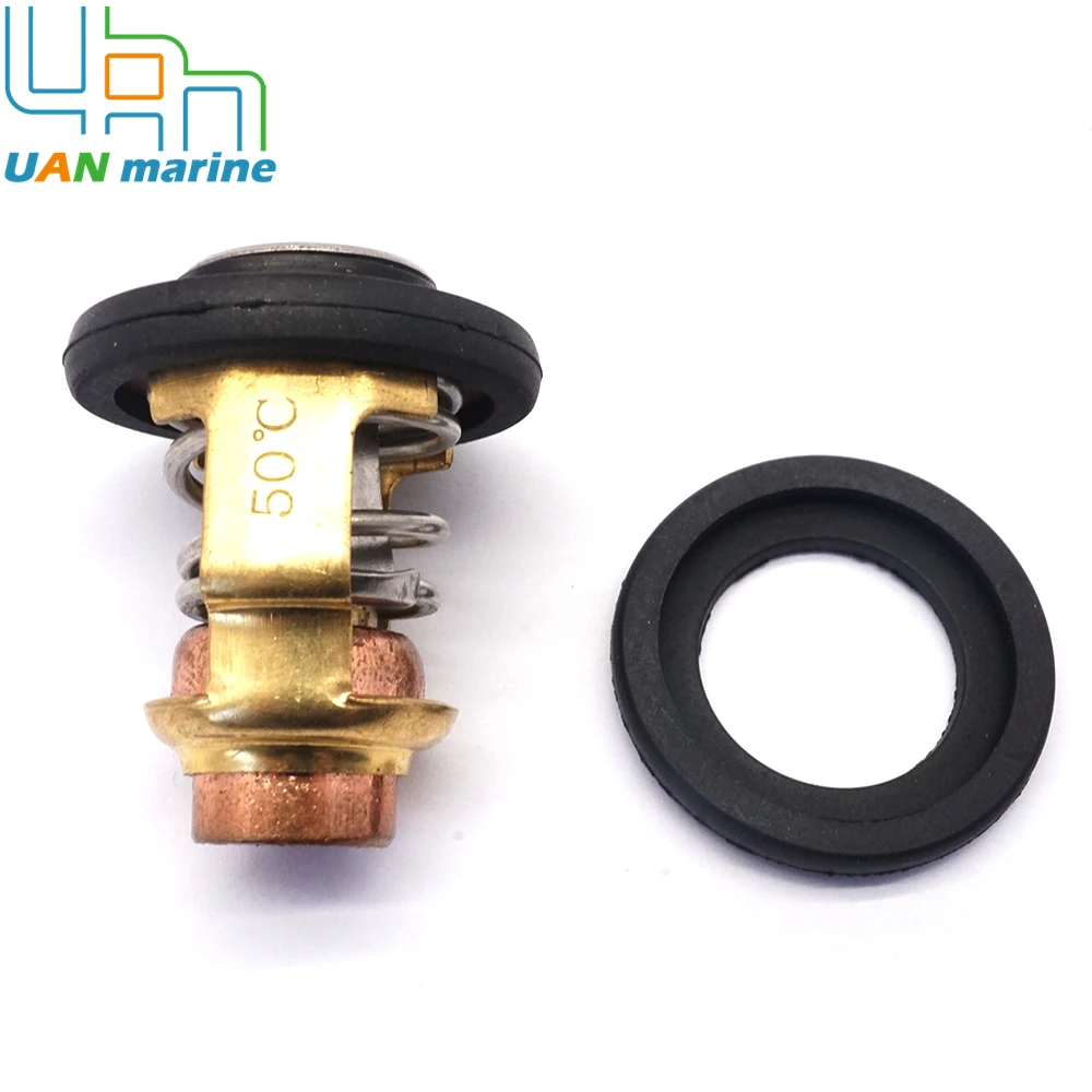 6AH-12411-00 Thermostat 50℃ /122°F for Yamaha 4 Stroke 9.9 13.5 15 20HP F9.9 F13.5 F15 F20 Outboard Motor