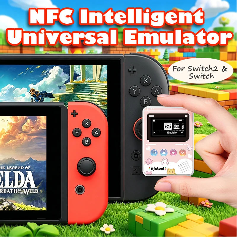 Novo Emulador NFC Inteligente para Amiibo, Ferramenta iNFC, Acessório Emulador Inteligente OLED HD para Switch/Switch2, 3DS, Wii U, Sistema IC/NTAG