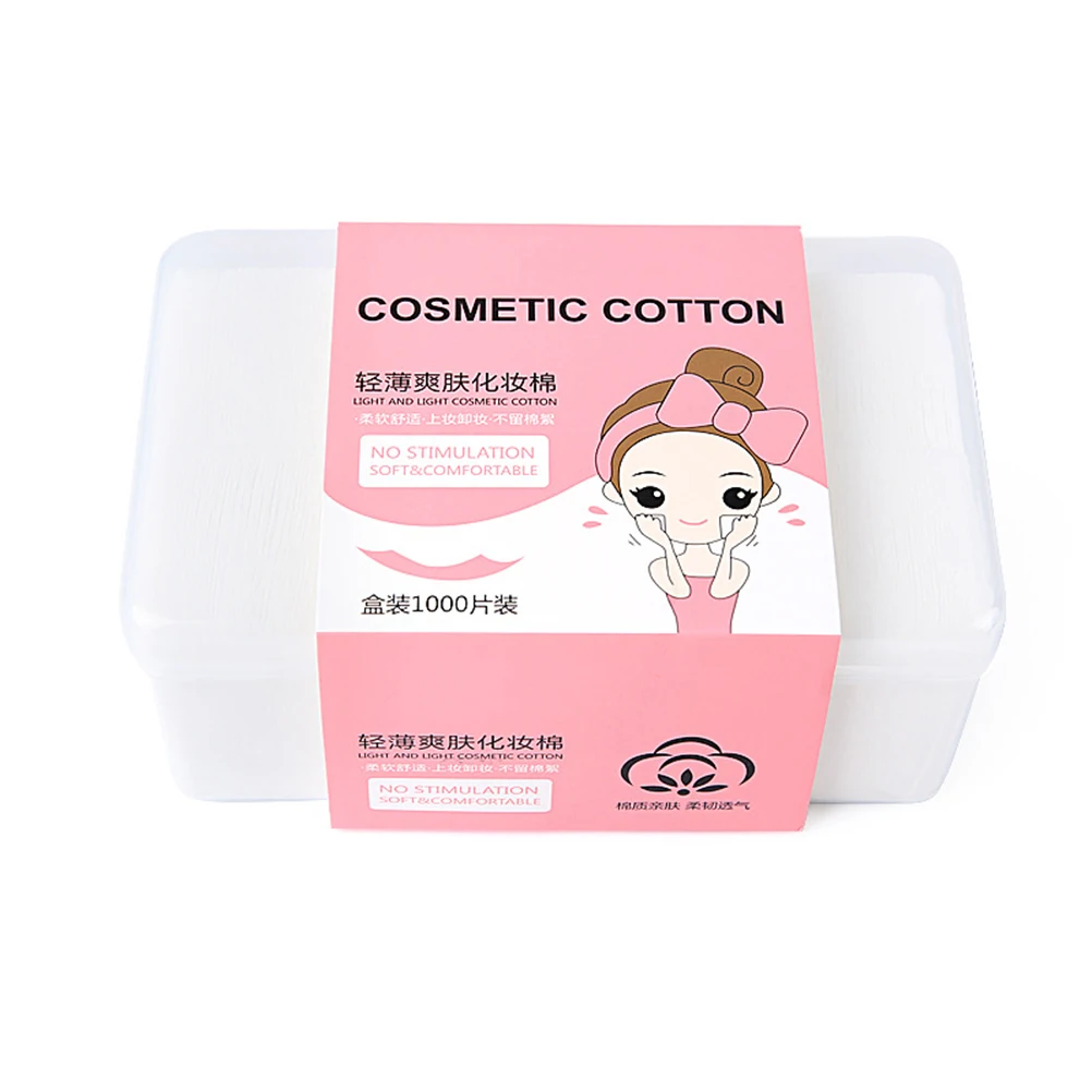 

1000pcs Cotton Makeup Remover Pads Soft Disposable Face Pads White Cleansing Skin Practical pads for daily makeup removal