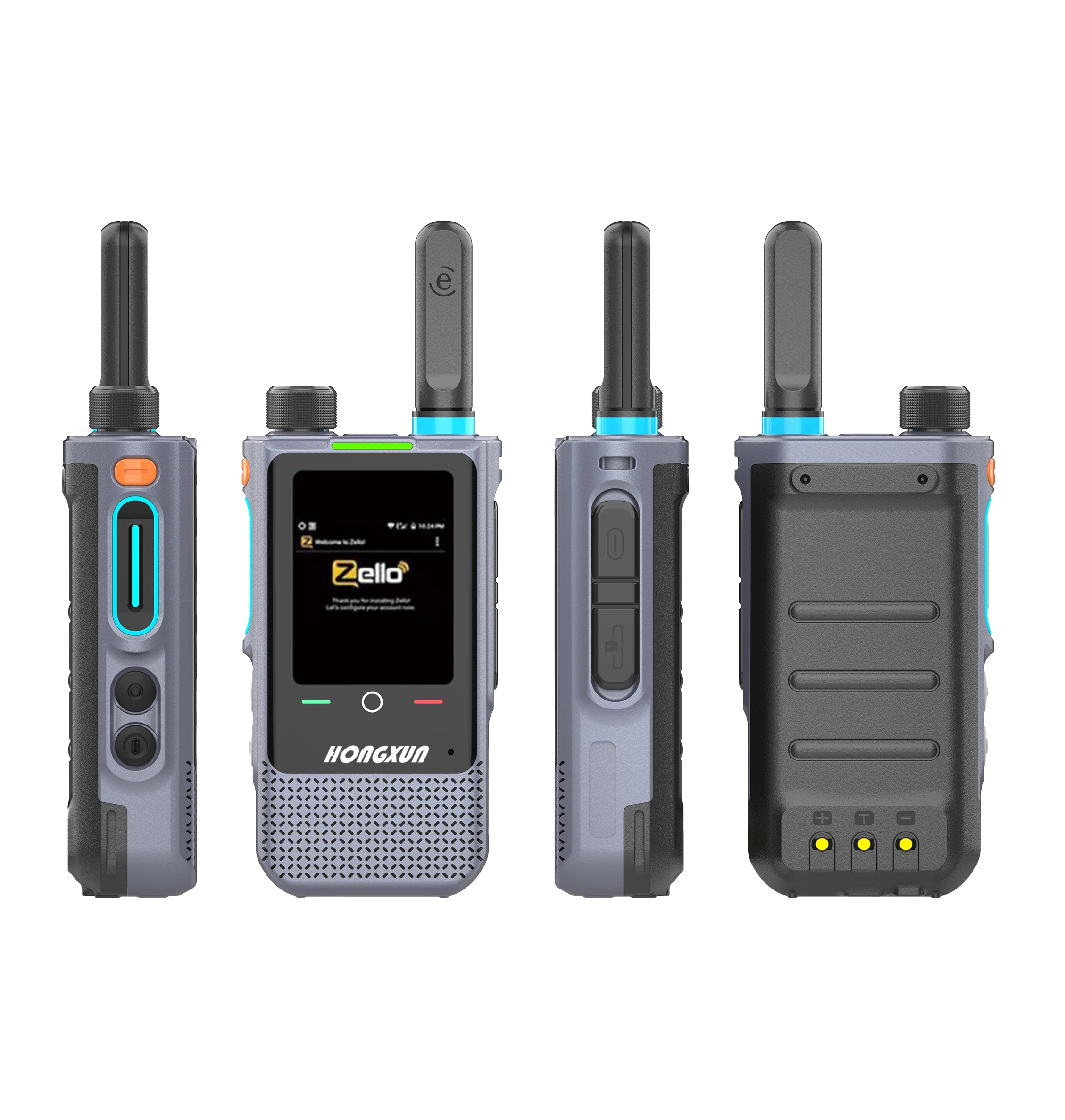 HX T38 PLUS 4G POC Handheld Walkie Talkie with Zello GPS Touch Screen & 4G Intercom Support 5000km Range for Global Use