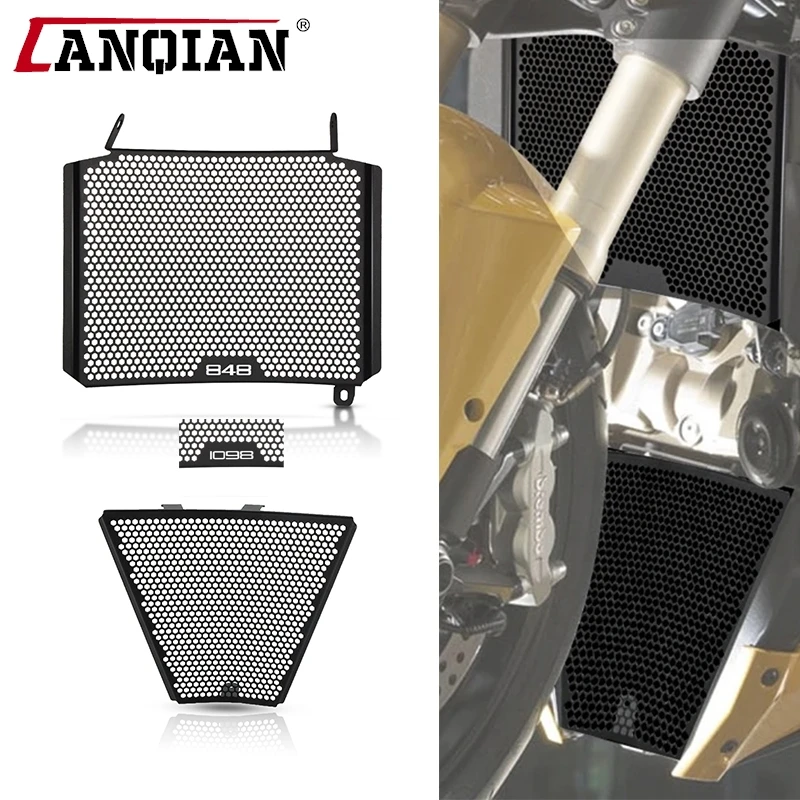 

For Ducati Streetfighter 848 2012-2016 1098 2009-2013 Upper and Lower Motorcycle Radiator Guard Protector Grille Grill Cover