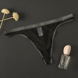 Men Briefs Ultra-thin T-Back Underwear Sexy Sheer Mesh/Smooth Ice Silk Thongs Solid Color See Through Underpants Male