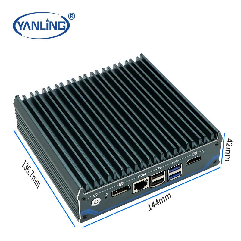 2025 Alder Lake N100 Quad Core Firewall Mini Pc Triple M.2 Slots 4 2.5G LAN DDR4 Pfsense Din Rail Industrial Pc For VPN Server