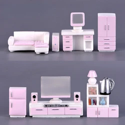 Muebles de casa de muñecas en miniatura para niños, Mini muebles, figura de Casa moderna, modelo de casa de muñecas, juguete, regalos de cumpleaños, Hogar Y decoración