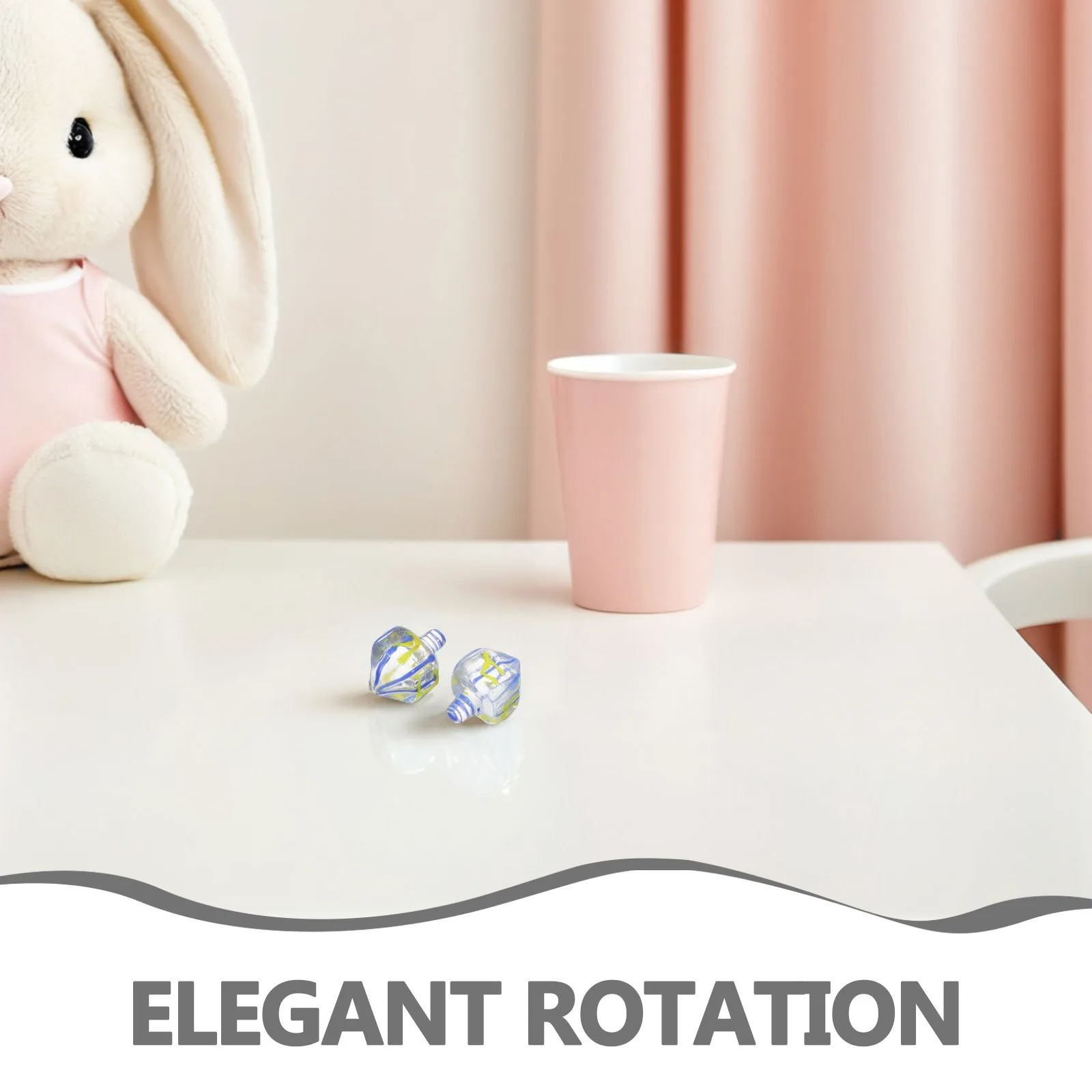 4Pcs Glass Hanukkah Dreidel - Handblown Traditional Dreidel Set for Festive Tabletop Decoration - Unique Art Piece