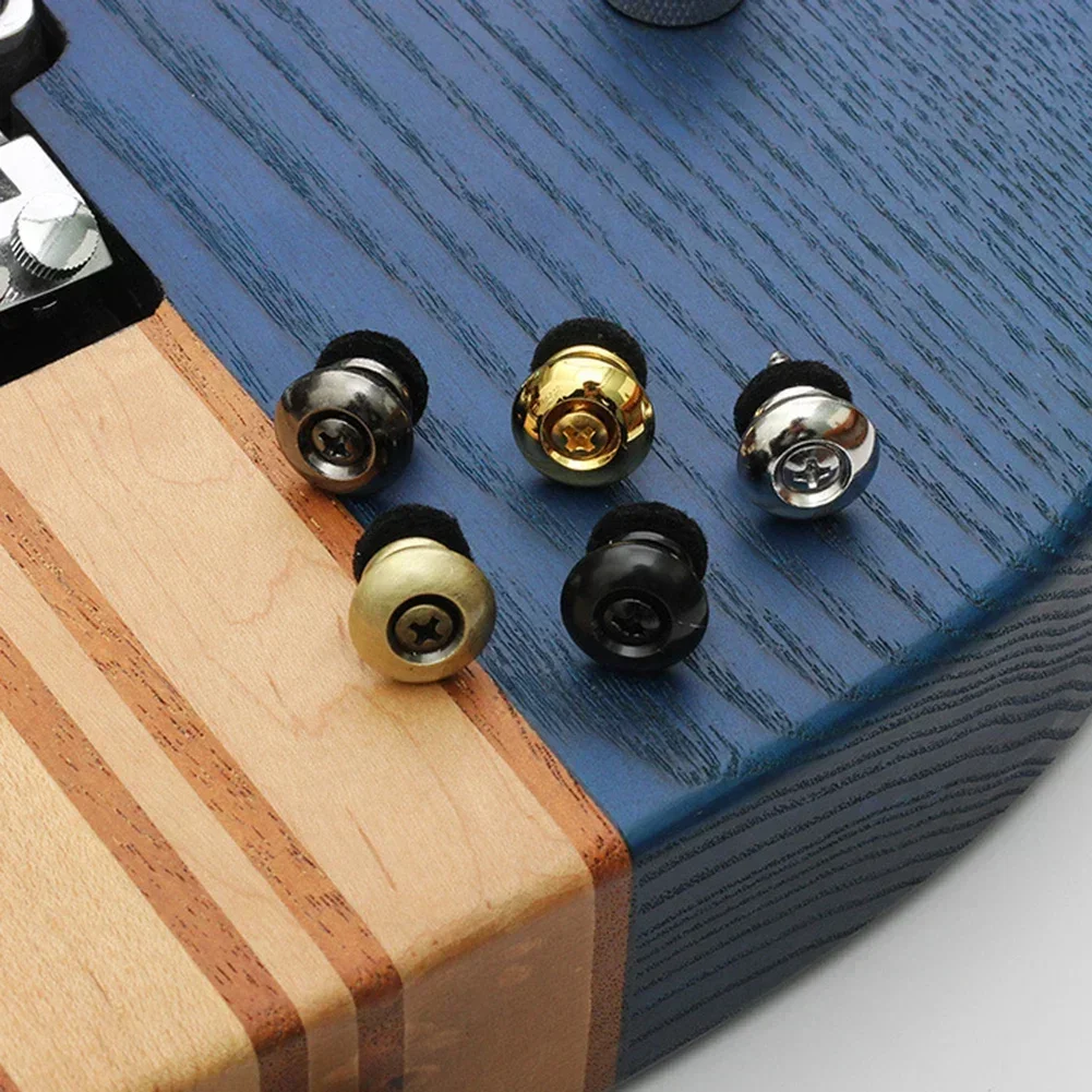 New Guitar Strap Locks Buttons Guitar Strap Buttons Guitar Strap Locks Locks Pins Mushrooms Heads Secure Screw