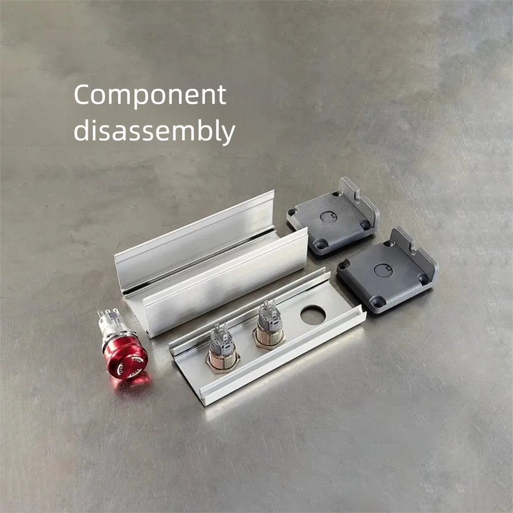 16/19/22mm Waterproof Aluminum Push Button Switch Box 1-6 Hole for Metal Buttons Industrial Control Equipment