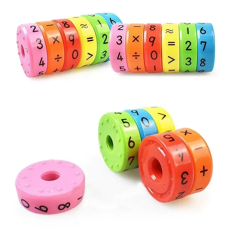 Magnetyczna zabawka do nauki matematyki dla dzieci Cyfry i symbole Cylinder Artykuły szkolne Montessori Juegos Educativos Para Niños