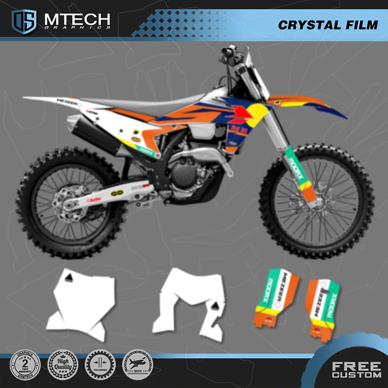 DSMTECH Custom Team Motorcycle Graphics Decals Stickers Kits for KTM EXC EXC-F XCW 2024 2025 2026 SX SXF 2023 2024 2025 001