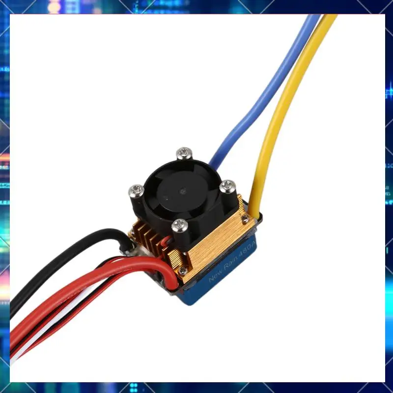 2X 480A Brushed ESC Single Motor With Cooling Fan Waterproof 2-4S 3 Modes 5V/3A BEC For RC Cars-AA02