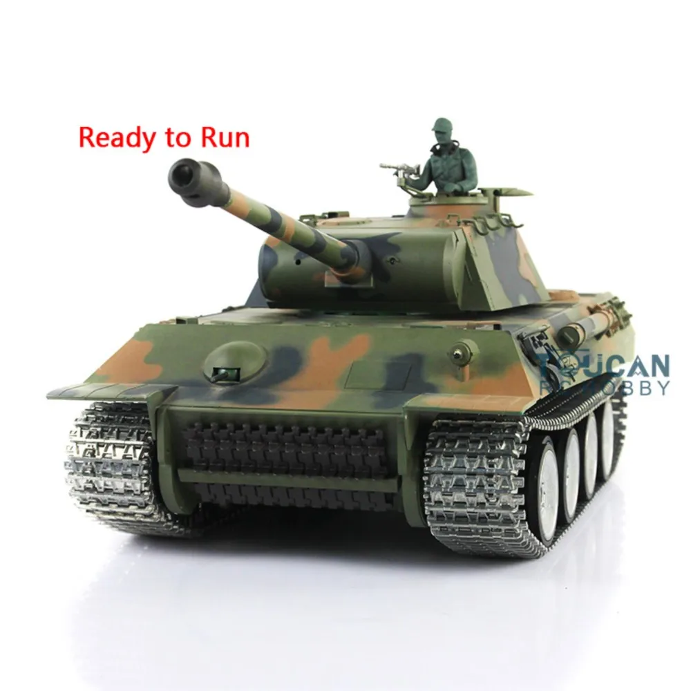 بيع الولايات المتحدة Henglong 1/16 7.0 مخصص Ver Panther RTR دبابة مع جهاز للتحكم عن بُعد 3819 عجلات المسارات المعدنية #6
