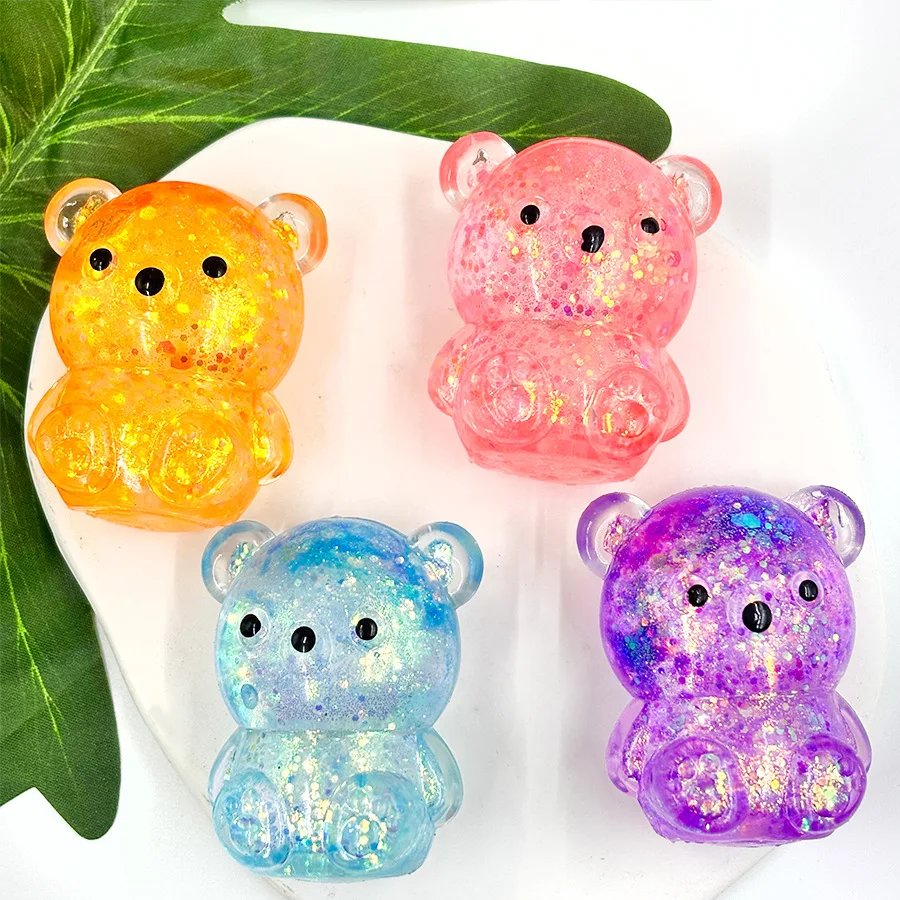 1pc Mixed colors Maltose Candy Bear Ball Slow Rise Slow Rebound Squishy Stress Relief Soft Fluffy Kawaii Gift for Kids