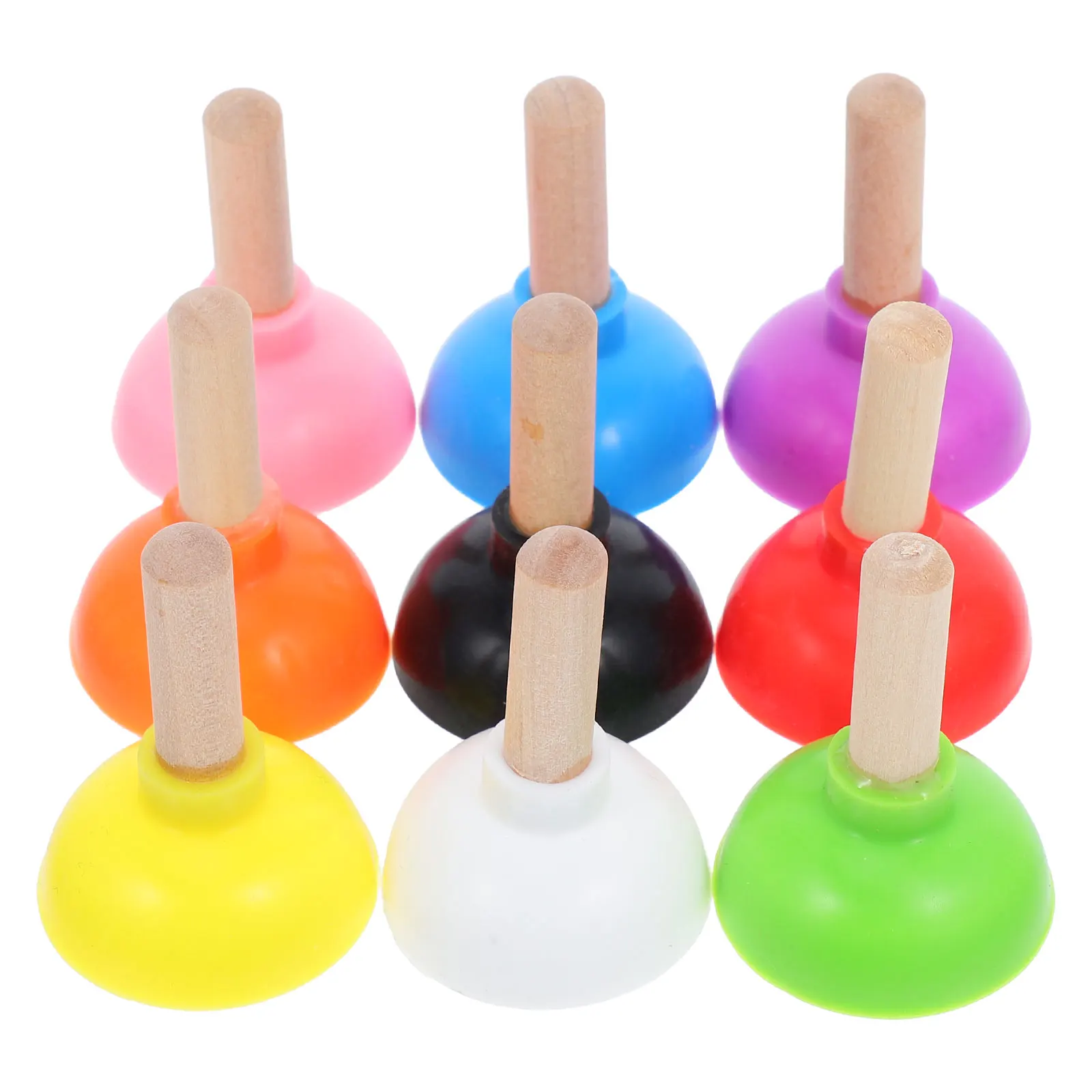 9 Pcs Props Dollhouse Bathroom Accessories Mini Toilet Toy Plastic Colorful Plunger Decorative Magician Toys