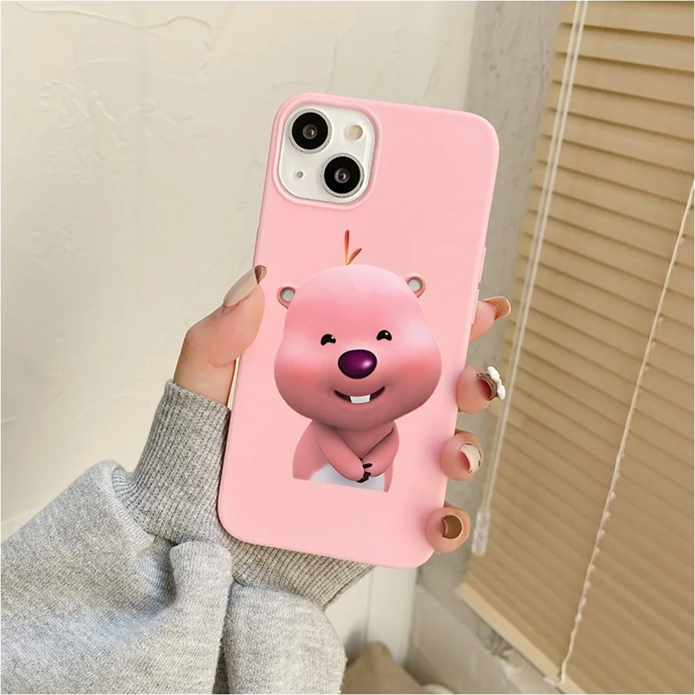 Cute L-Loopy Phone Case For Iphone 11 13 14 Pro Max X Xr Xs Max Se2020 12mini Pink Cover Case