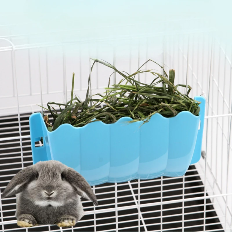 Rabbit External Grass Rack Small Pet Hay Grass Nesting Holder Rabbits Guinea Pig Rack Feeder