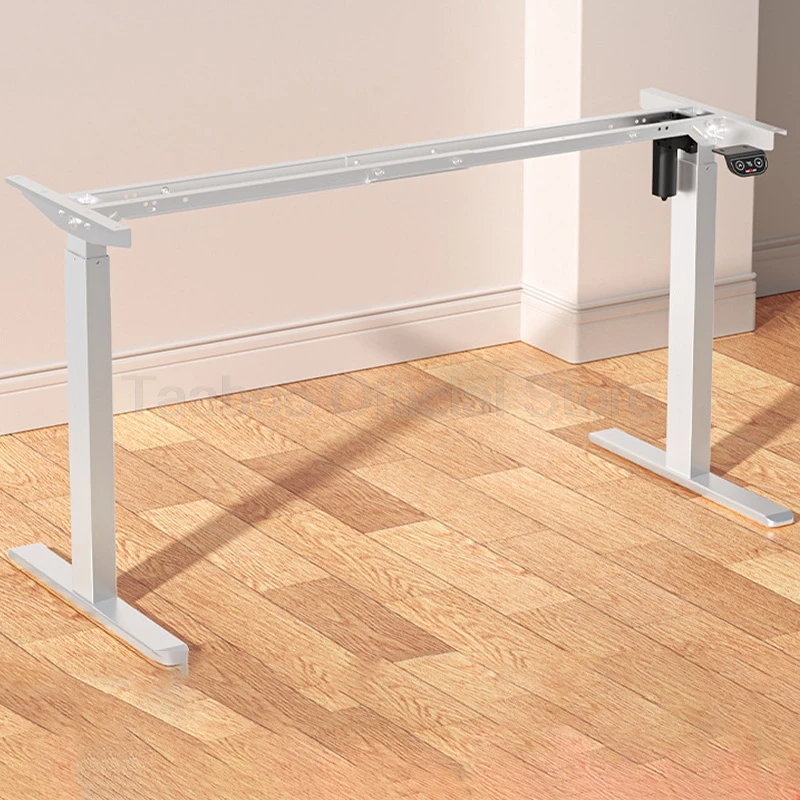 Adjustable Electric Standing Desk Frame Height Length Stand Up Shelf Lifting Computer Table Stand for Home Office(Only Frame)