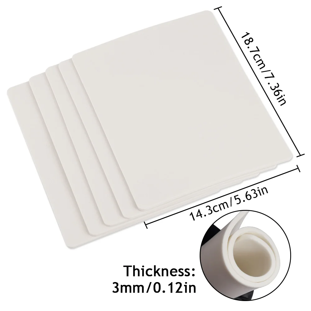White Tattoo Practice Skin 1MM/3MM Silicone Fake Skin Microblading Eyebrow Tattoo Training Skin Permanent Makeup Tattoo Supply