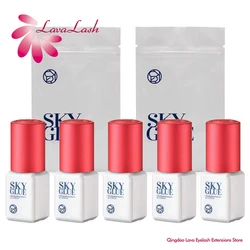 5 bottiglie di colla Sky originale per estensioni delle ciglia 5ml Korea Sky S Plus tipo colla per cappuccio rosso strumenti adesivi professionali per ciglia finte