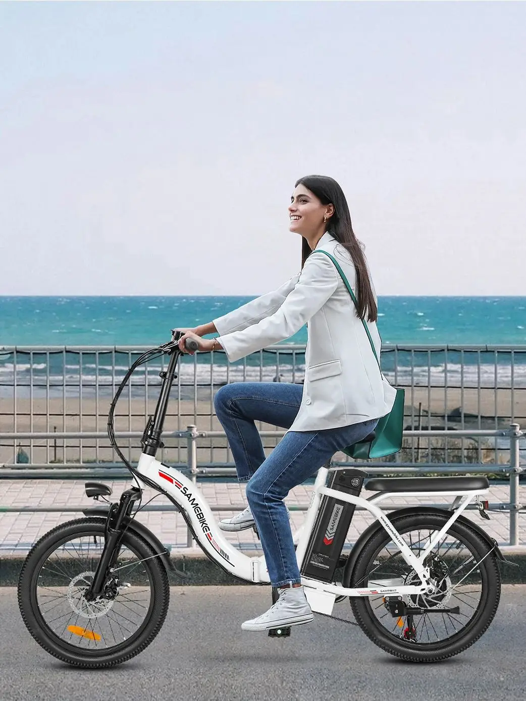 Samebike CY20 Faltbares Elektrofahrrad für Erwachsene, 20 Zoll City E-Bike mit 36V 12Ah Abnehmbarem Akku, 25km/h und 40-60km Reichweite