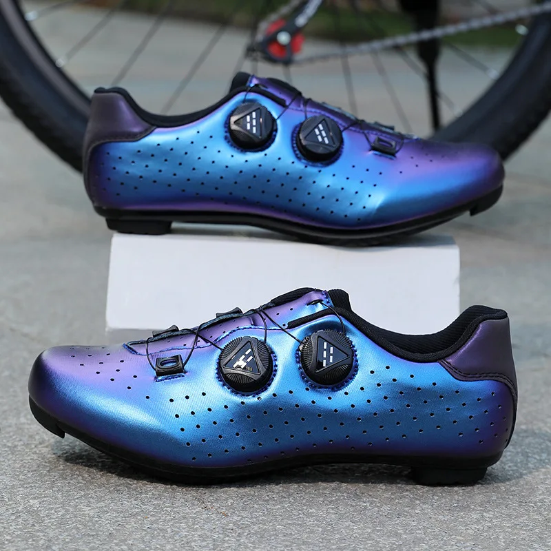 

New Men's and Women's Dynamic Unlocked Bicycle Shoes Hard-soled Road Mountain Bike Riding Shoes with Autumn Mesh Lining