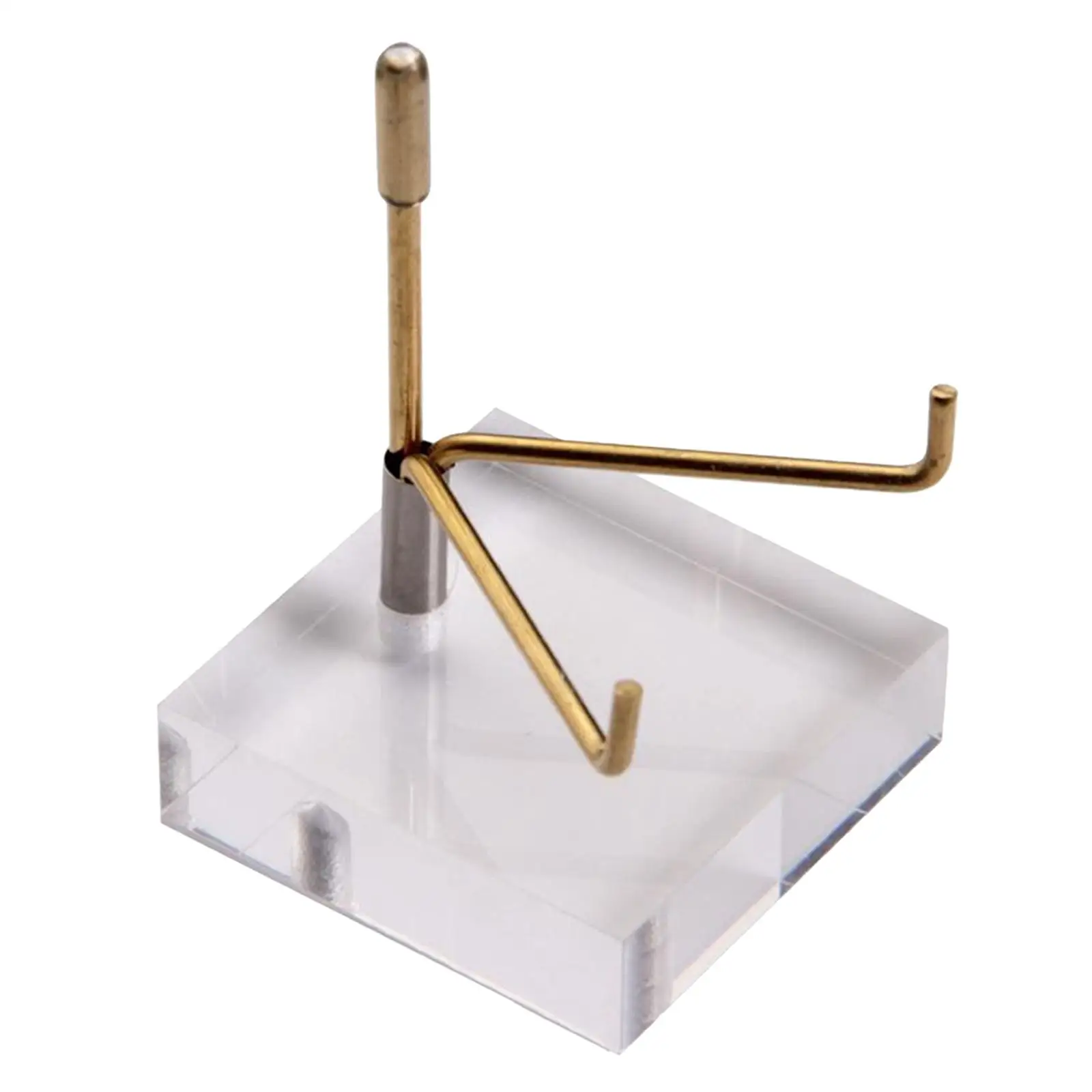Acrylic Display Holder Compact Clear Base for Mineral Rocks Gemstones Seashells Collectible Showcase