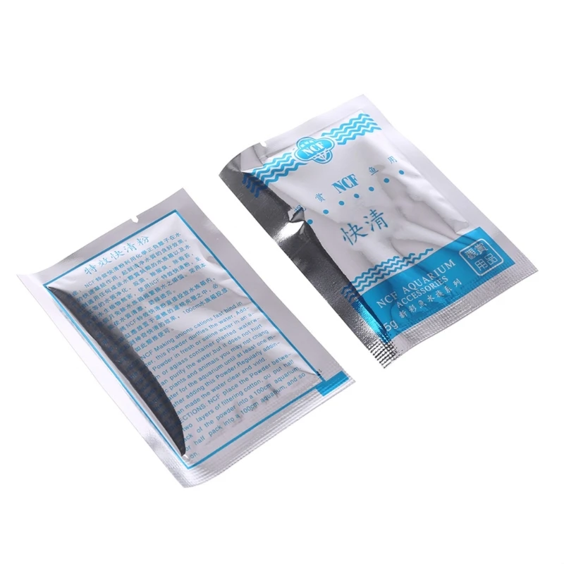F92B 5 sacs Aquarium Eau Clarifier poudre nettoyage