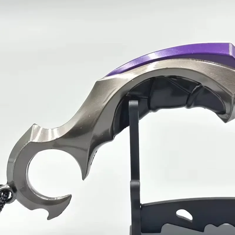 15CM Valorant Game Weapon Melee Reaver Karambit Knife Metal Model Samurai Sword Weapon Model Keychain Decoration Gifts Toys Kids