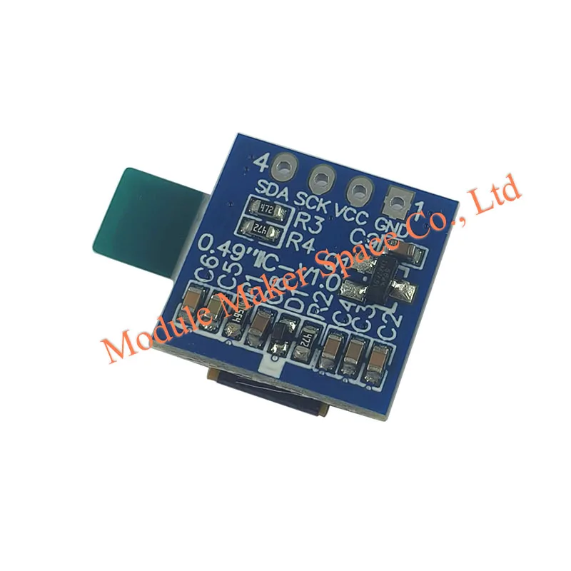 Módulo de exibição OLED de 0,49 polegadas SSD1315 64x32 Interface I2C Branco Monocromático - Módulo de tela LCD pequena COG de 4 pinos