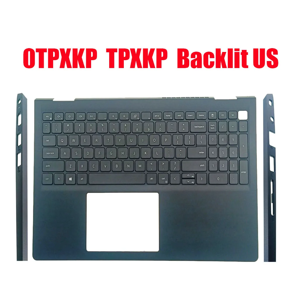 

Laptop Palmrest For DELL For Vostro 15 3510 3515 3520 3525 0TPXKP TPXKP USB With Backlit English US Keyboard Upper Case New