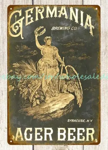 1880s GERMANIA LAGER beer alcoholic drinks metal tin sign home plaques